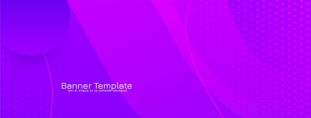 Vector gratuito banner de diseño de estilo de onda de color violeta abstracto