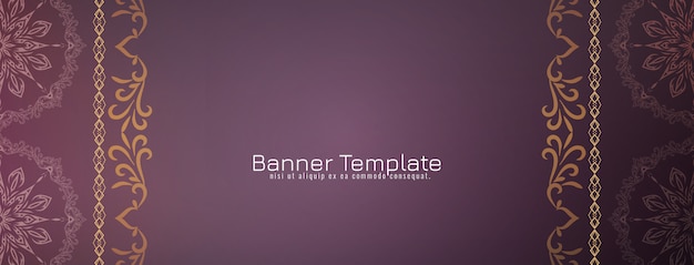 Vector gratuito banner de diseño étnico decorativo abstracto