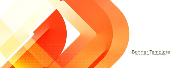 Banner de diseño geométrico brillante con estilo amarillo y rojo