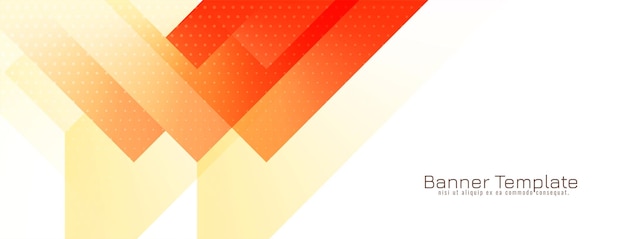 Banner de diseño geométrico brillante con estilo amarillo y rojo