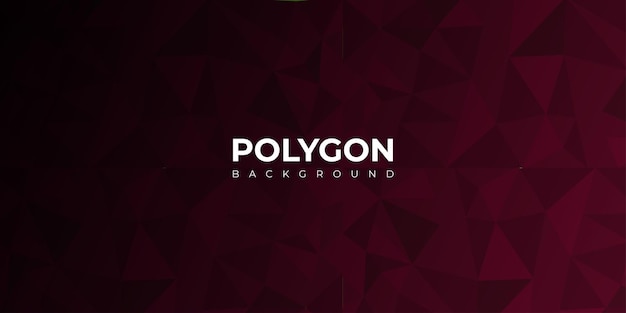 Banner de diseño multipropósito de fondo granate efecto polígono abstracto