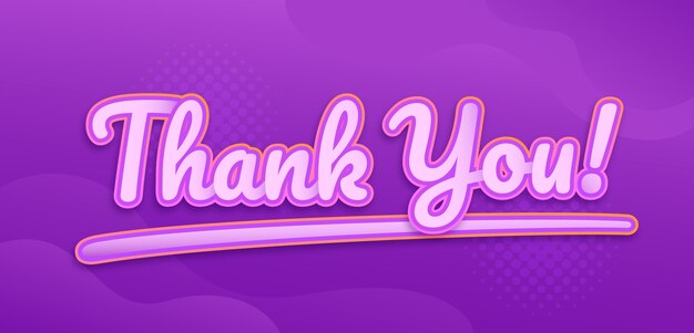 Banner de diseño de texto de agradecimiento dibujado a mano