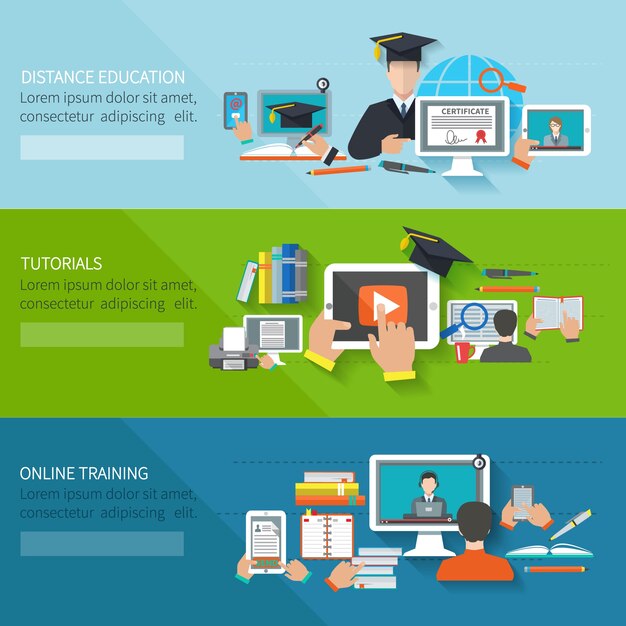 Banner de educación en línea