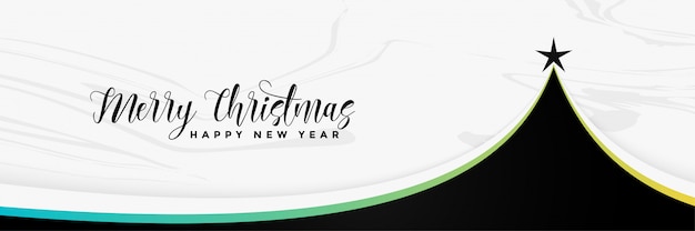 Vector gratuito banner elegante árbol de navidad negro