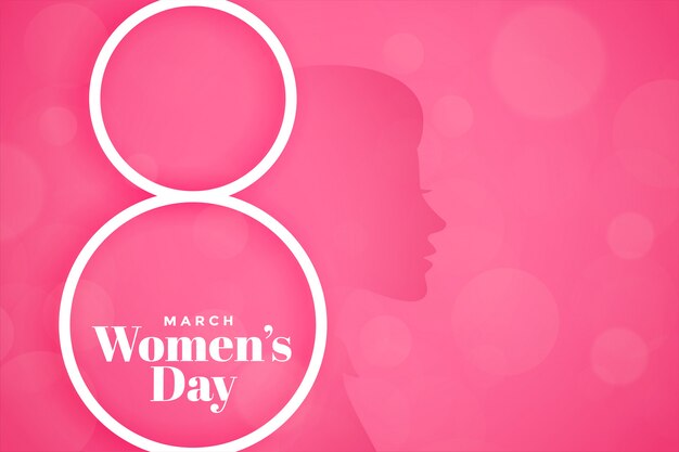 Banner de evento de día de mujer feliz rosa precioso