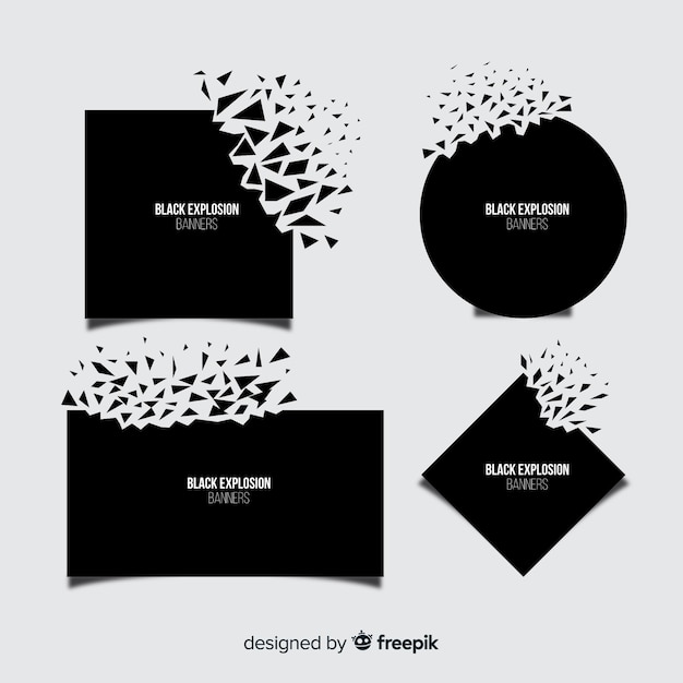 Banner de explosión negra
