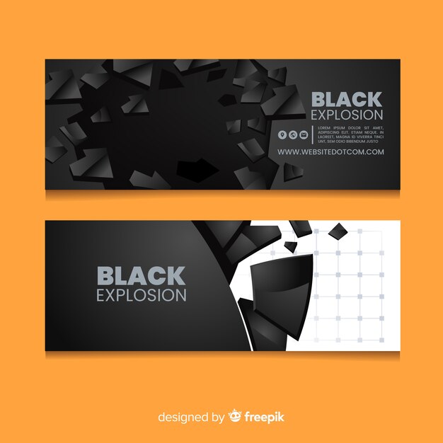 Banner explosión negra