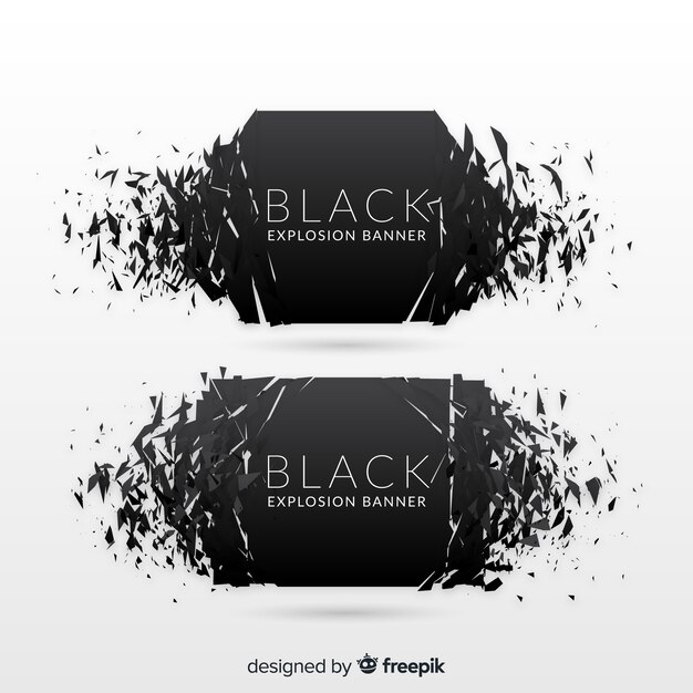 Banner de explosión oscura