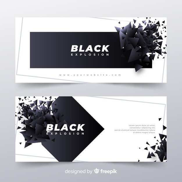 Banner de explosión oscura