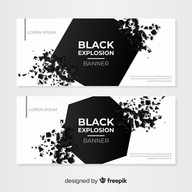 Banner de explosión oscura