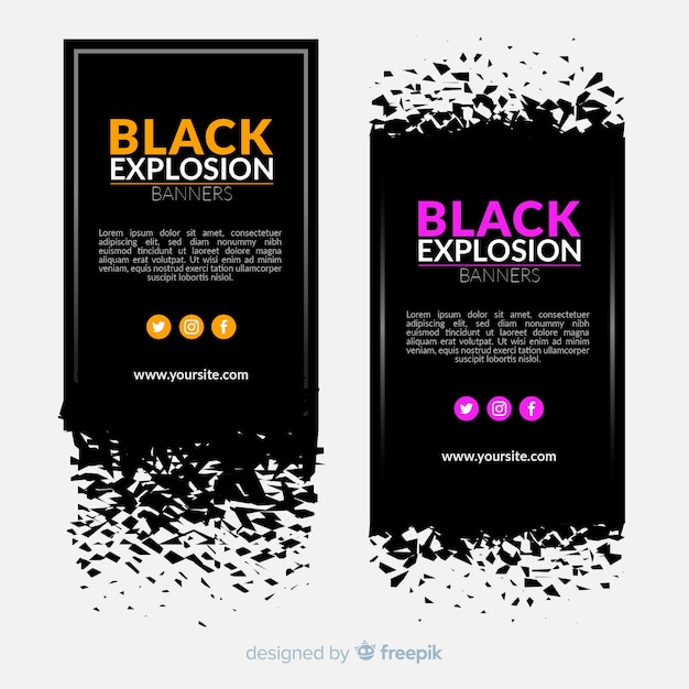 Banner de explosión oscura