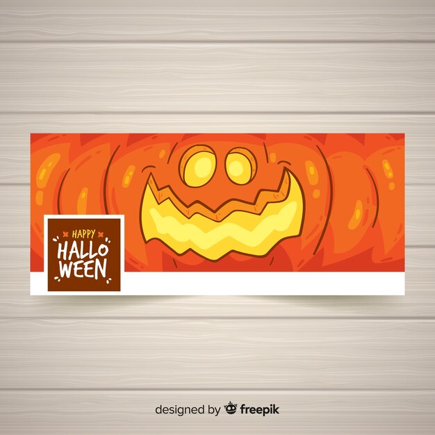 Banner de facebook con concepto de halloween