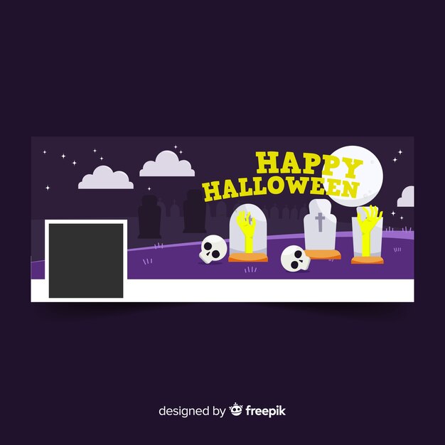 Banner de facebook con concepto de halloween