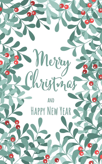 Banner de felicitación de invierno con fondo blanco Tarjeta de diseño de invitación de feliz Navidad