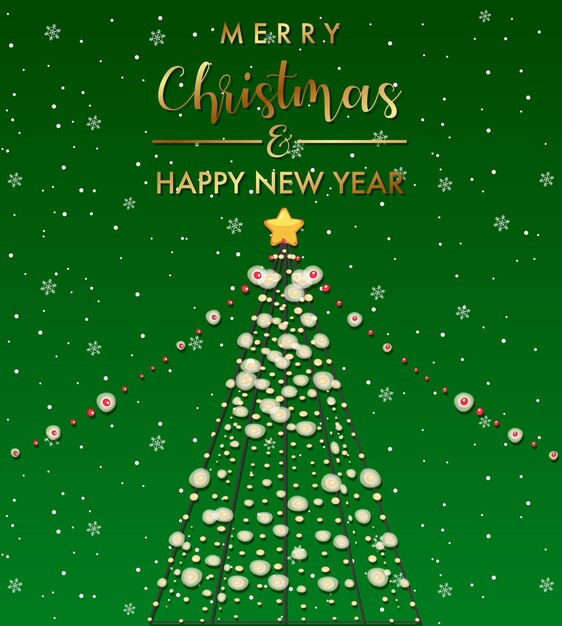 Banner de feliz Navidad y feliz año nuevo con luz de Navidad t