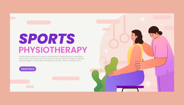 Banner de fisioterapia deportiva