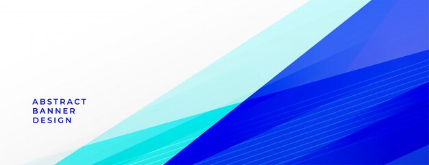 Banner de fondo abstracto azul líneas geométricas con espacio de texto