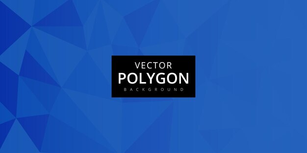 Banner de fondo abstracto monocromático polivalente de patrón de polígono azul