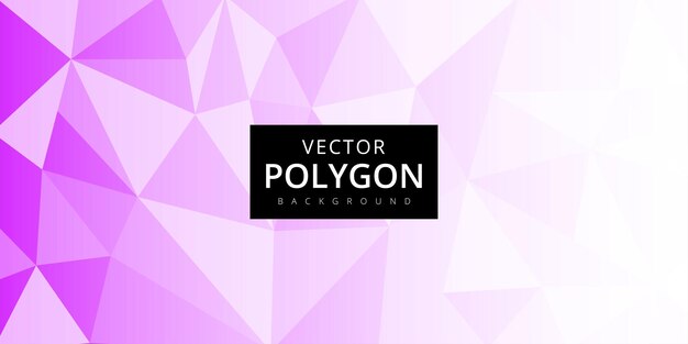 Banner de fondo abstracto monocromático polivalente de patrón de polígono blanco lila