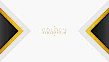 Vector gratuito banner de fondo blanco con elegante vector de diseño abstracto dorado