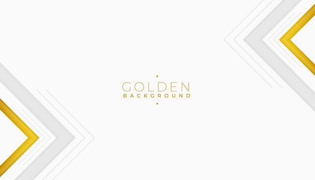 banner de fondo blanco elegante con vector de diseño abstracto dorado