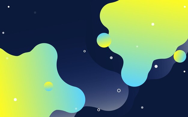 Banner con formas líquidas que fluyen
