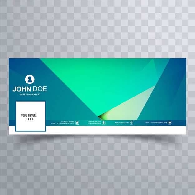 Banner geométrico para la timeline de facebook