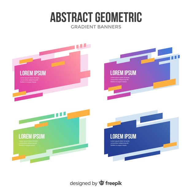 Banner geométricos coloridos