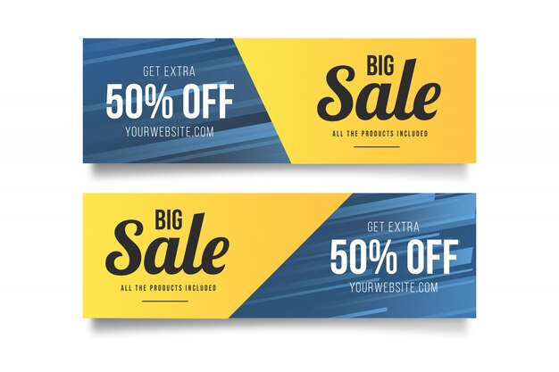 Banner de gran venta moderno
