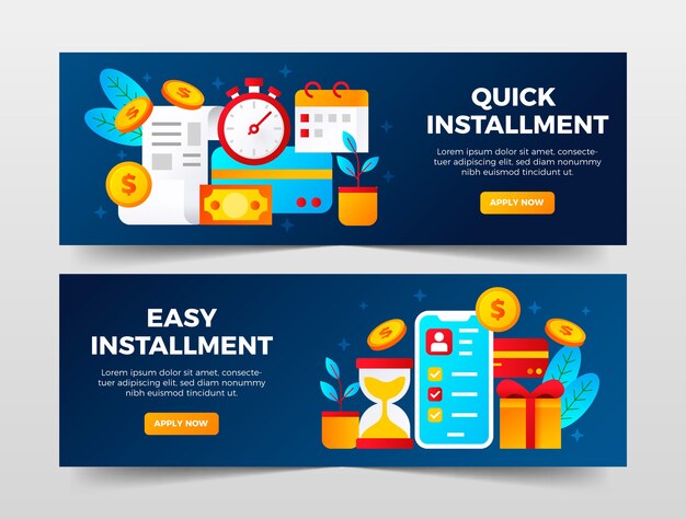 Banner horizontal de cuota degradada