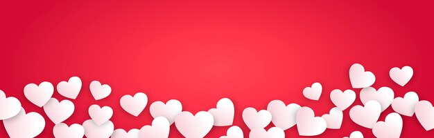 Banner horizontal del día de San Valentín