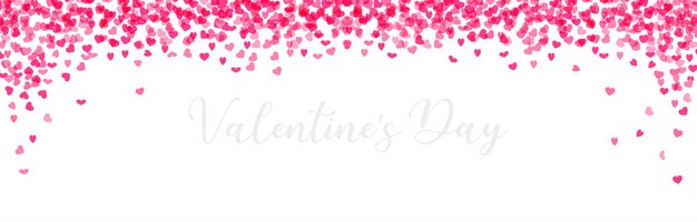 Banner horizontal del día de San Valentín