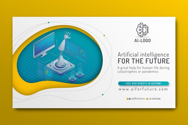Banner horizontal de inteligencia artificial