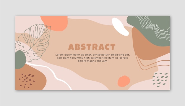 Banner horizontal minimalista dibujado a mano