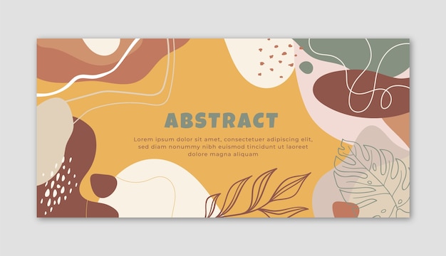 Banner horizontal minimalista dibujado a mano