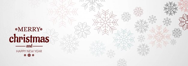 Banner horizontal con tarjeta de navidad
