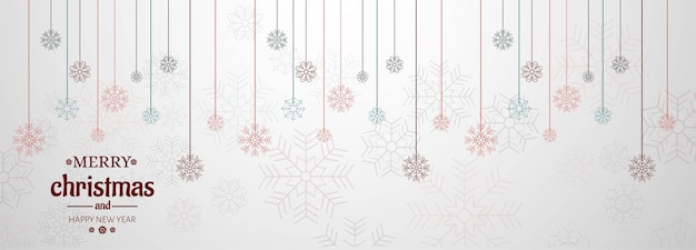 Vector gratuito banner horizontal con tarjeta de navidad