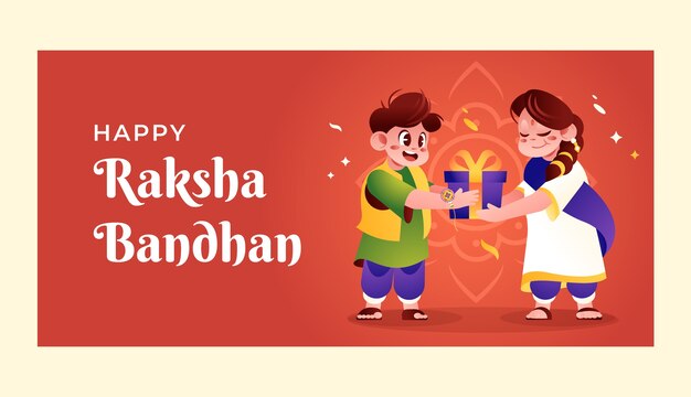 Vector gratuito banner de ilustración de degradado de raksha bandhan