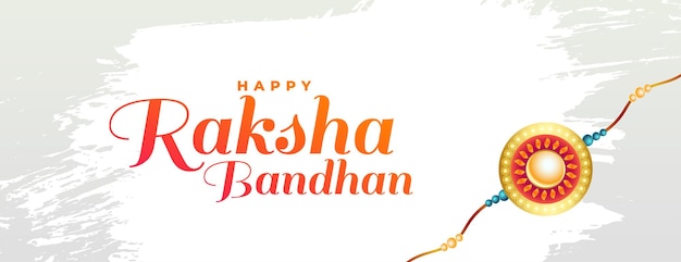 Banner indio raksha bandhan con diseño rakhi