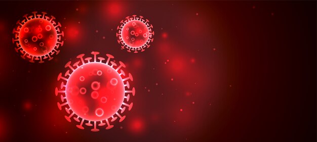 Banner de infección de virus para el estallido de coronavirus