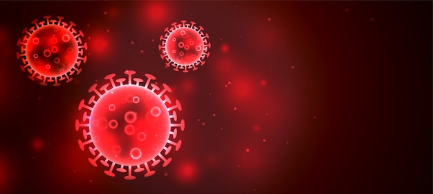 Banner de infección de virus para el estallido de coronavirus