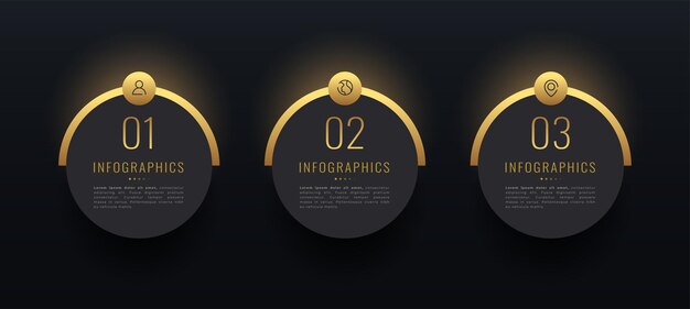 Banner de infografía de negocios para mostrar información web de una manera premium