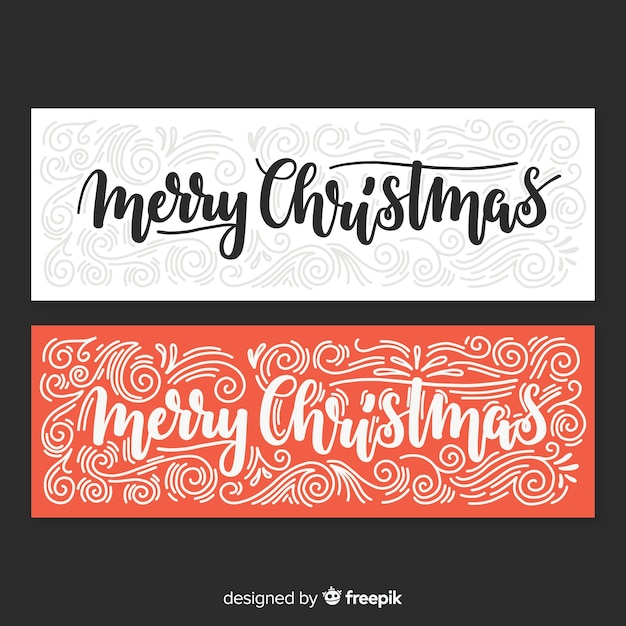 Banner lettering navidad