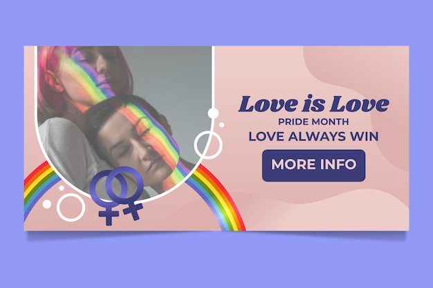 Vector gratuito banner lgbt del día del orgullo lgbt degradado