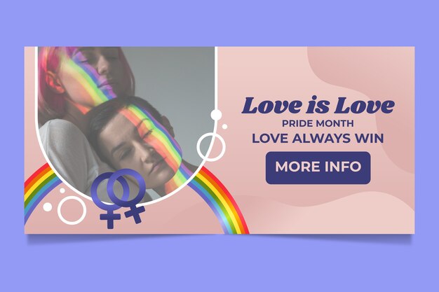Banner lgbt del día del orgullo lgbt degradado