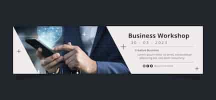 Vector gratuito banner de linkedin de negocios de diseño plano