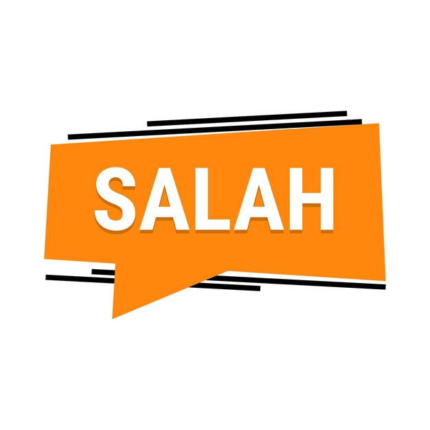 Banner de llamada del vector naranja Salah con información sobre el ayuno y la oración en Ramadán