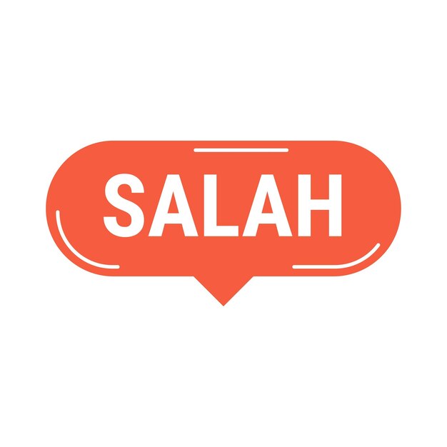 Banner de llamada de vector rojo Salah con información sobre ayuno y oración en Ramadán