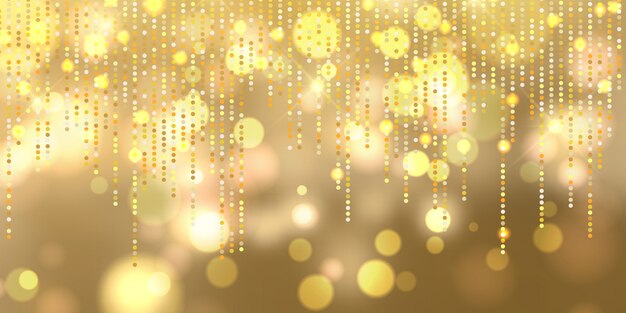 Banner de luces de Navidad bokeh