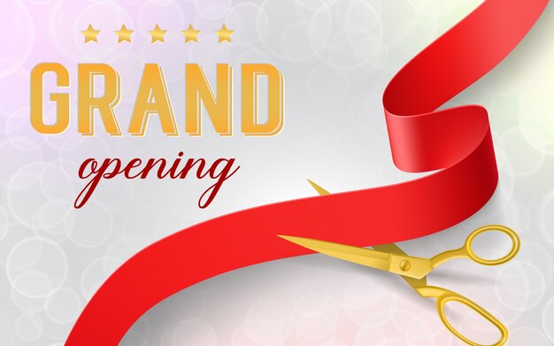 Banner lujoso de gran apertura